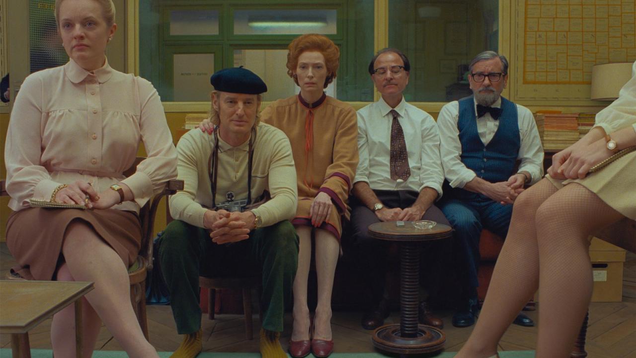 The French Dispatch : Fisher Stevens, Owen Wilson, Tilda Swinton, Elisabeth Moss, Griffin Dunne