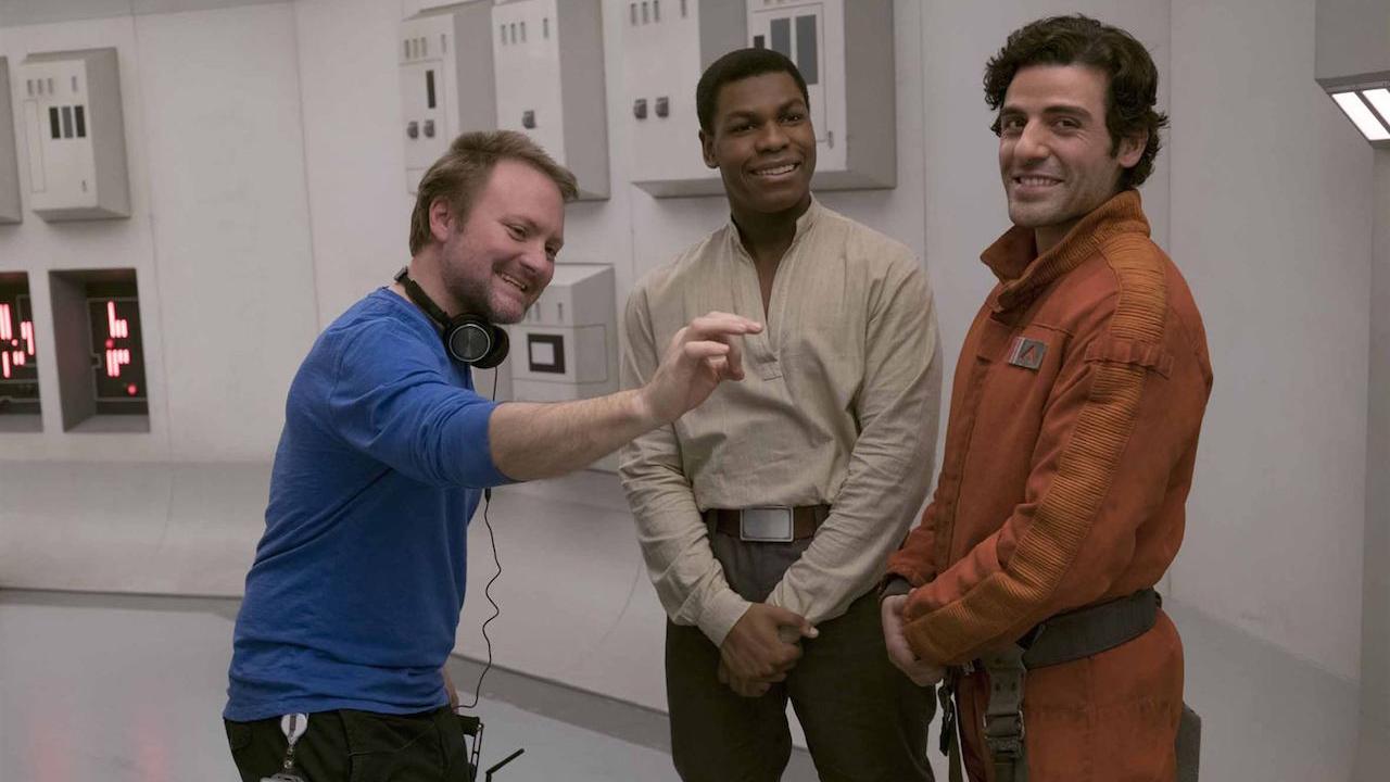 Rian Johnson, John Boyega et Oscar Isaac