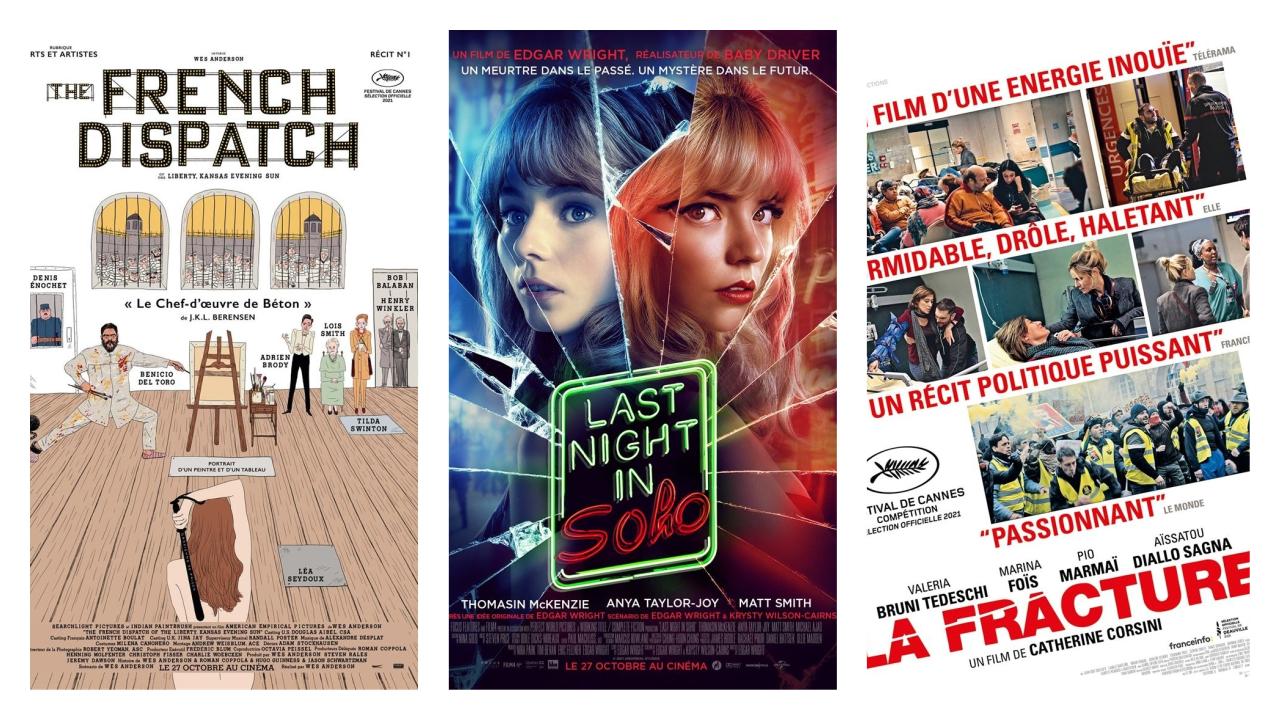 Affiche sorties de films mercredi 27 octobre 2021