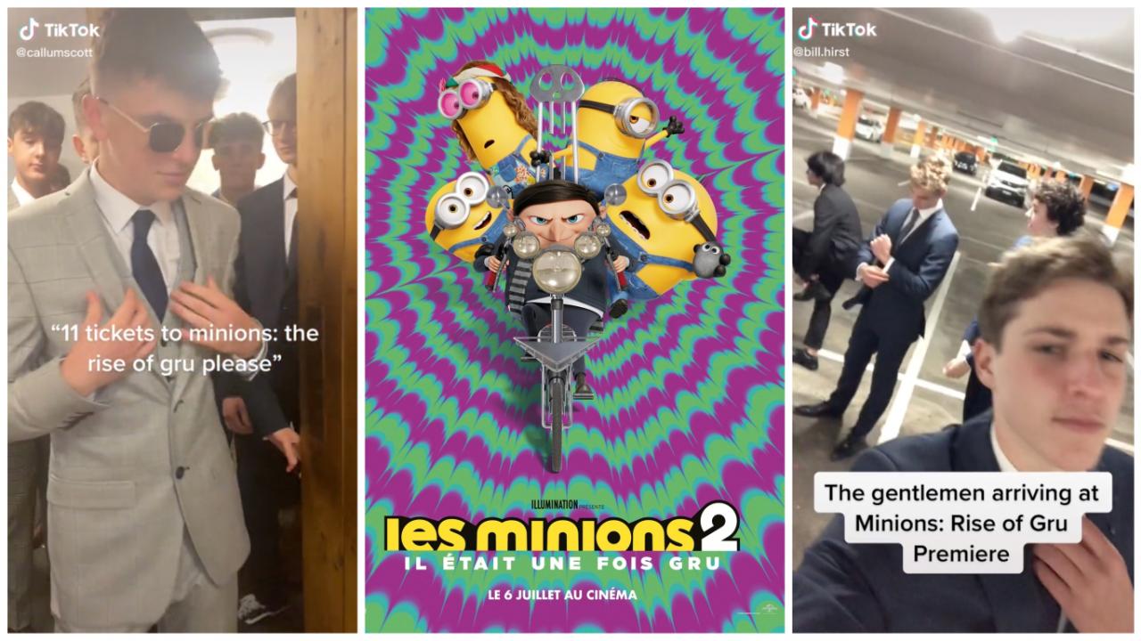 Le nouveau phénomène : aller voir Les Minions 2 en costume-cravate