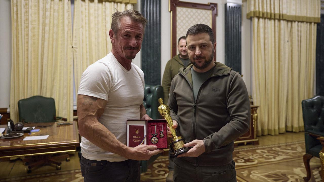 Sean Penn et Volodymyr Zelensky