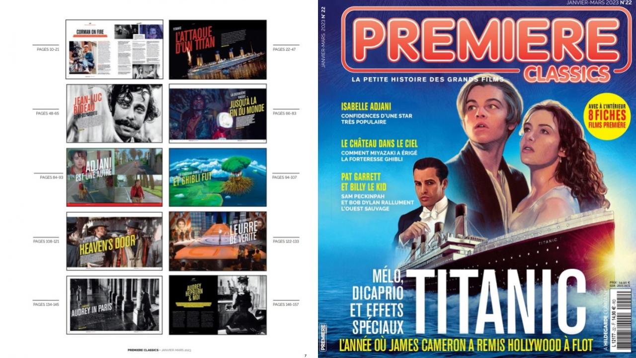 Au sommaire de Première Classics n°22 : Titanic, Ghibli, Audrey Hepburn, Isabelle Adjani, Jean-Luc Bideau... 