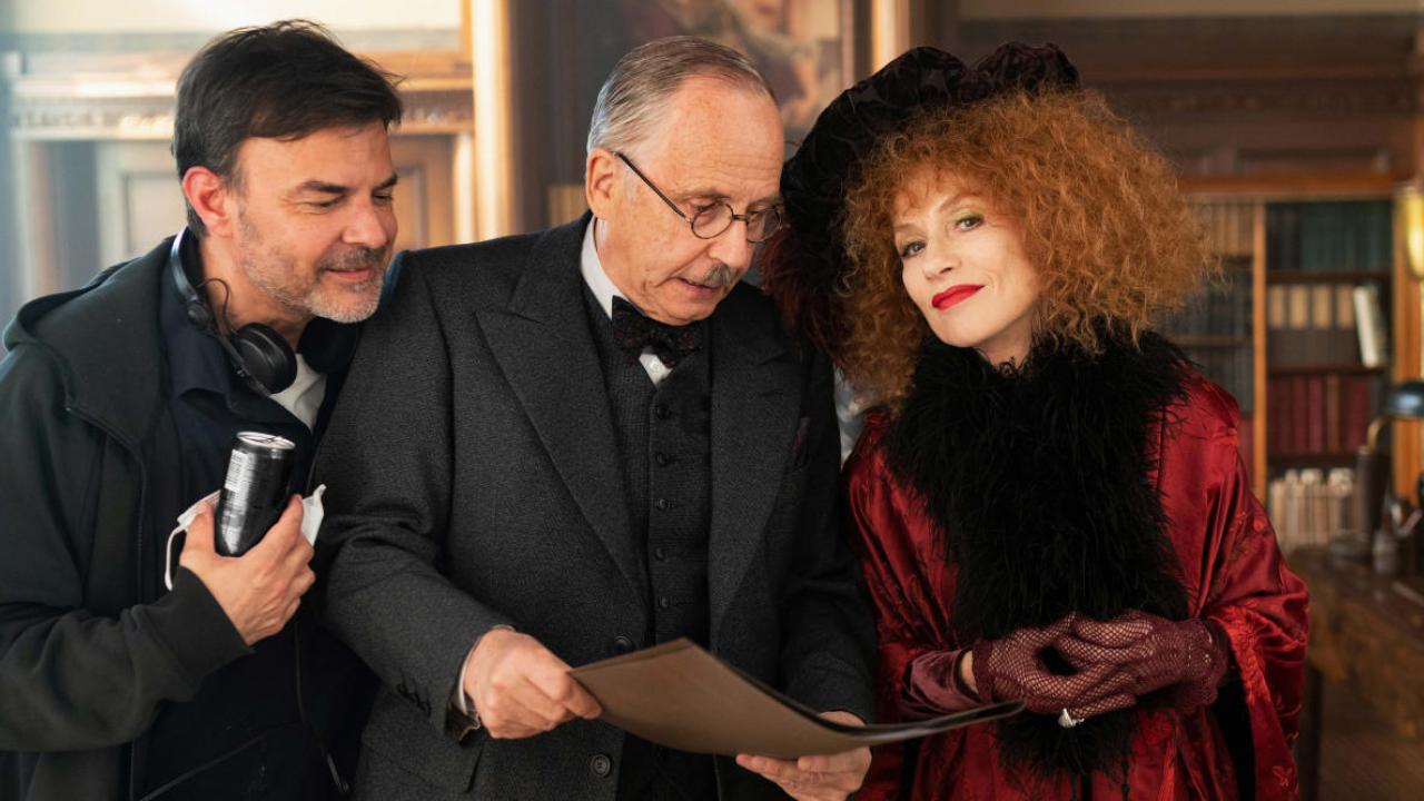 François Ozon, Fabrice Luchini et Isabelle Huppert dans Mon Crime