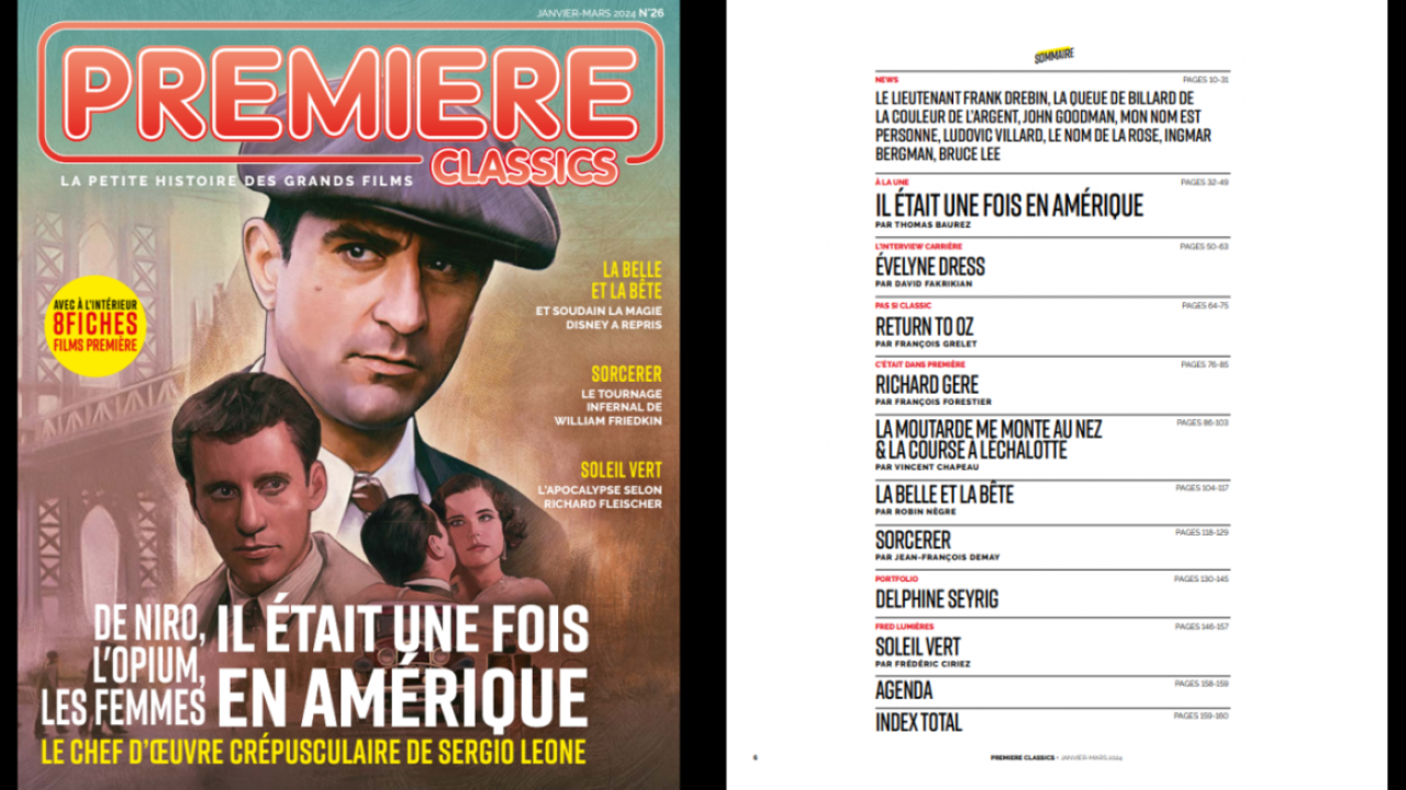 Première Classics n° 26 : Il était une fois en Amérique, John Goodman, La Belle et la Bête, Delphine Seyrig, Soleil vert...