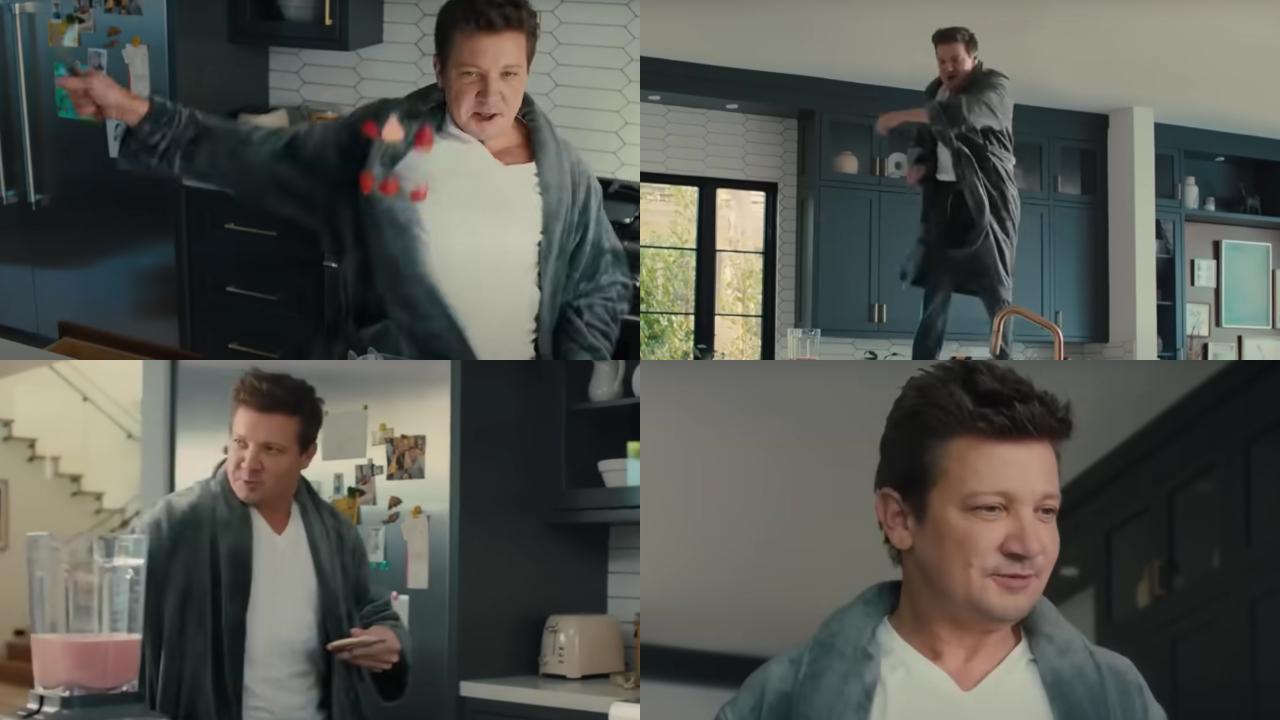 Jeremy Renner fait son retour dans un pub au Super Bowl