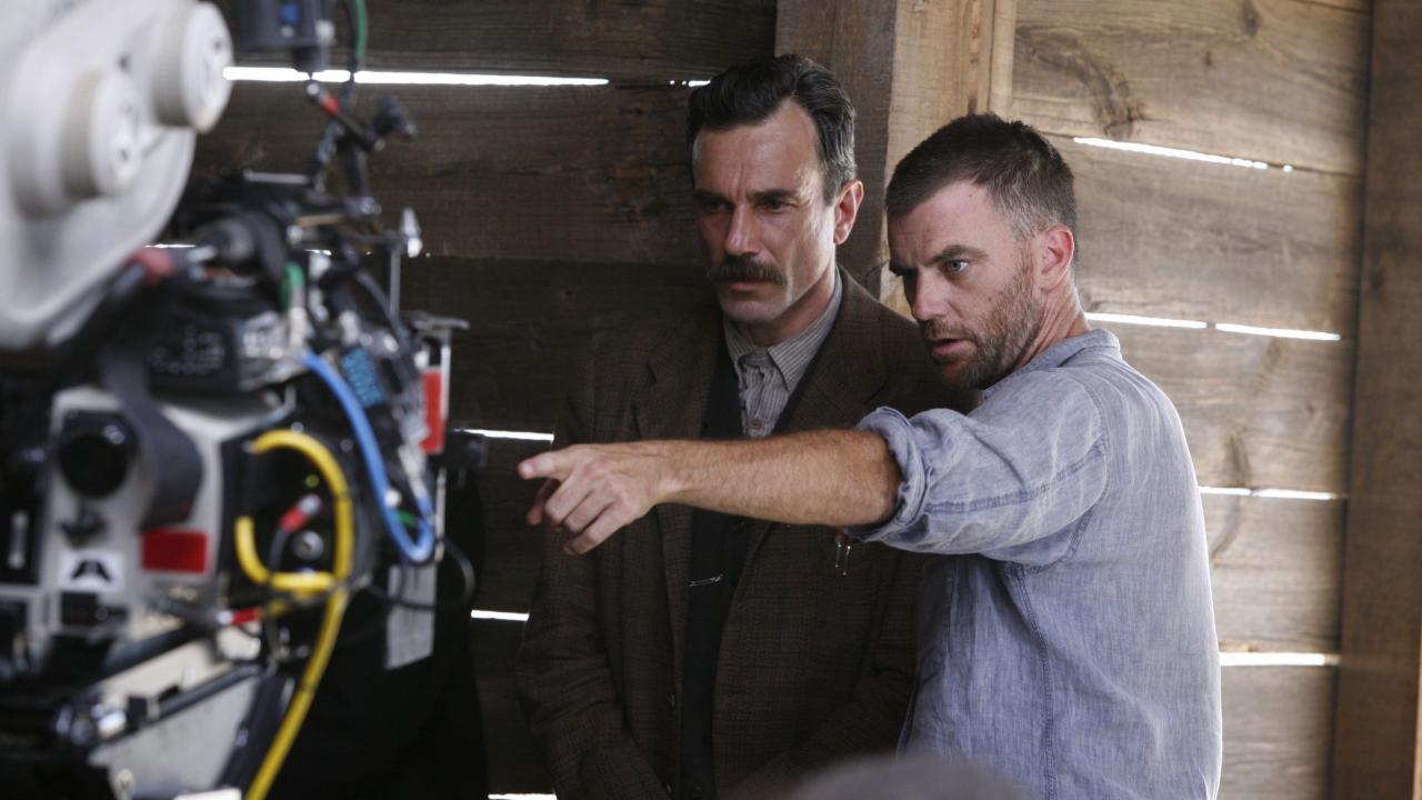 Daniel Day-Lewis et Paul Thomas Anderson sur le tournage de There Will Be Blood