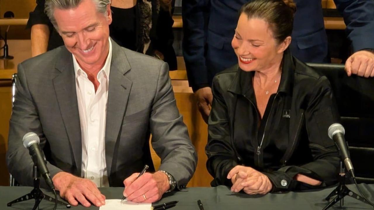 Gavin Newsom et Fran Drescher