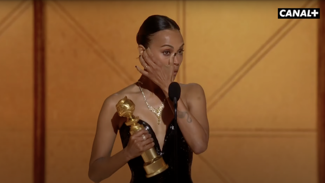 Le discours très ému de Zoe Saldaña après son Golden Globe pour Emilia Perez 