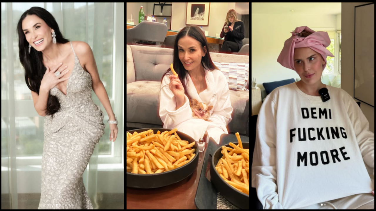 Demi Moore a gardé le sourire et mangé des frites après sa défaite surprise aux Oscars