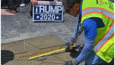 L'étoile de Donald Trump sur le Hollywood Boulevard