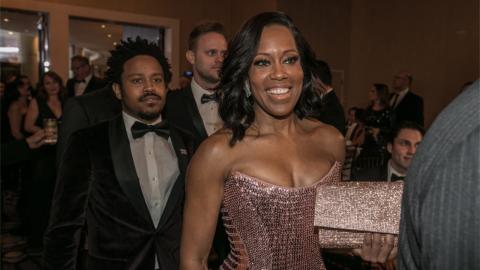 Les plus belles photos des Golden Globes 2019 : Regina King (meilleure actrice dans un second rôle pour Si Beale Street pouvait parler)