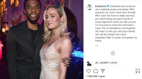 Mort de Chadwick Boseman : L'hommage de Brie Larson