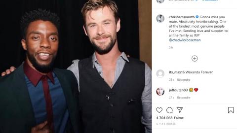 Mort de Chadwick Boseman : L'hommage de Chris Hemsworth