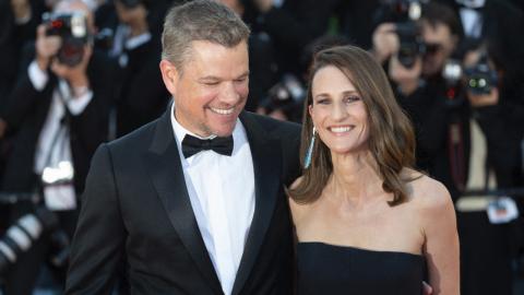 Camille Cottin et Matt Damon au festival de Cannes 2021 pour Stillwater