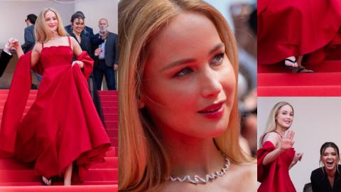 Pourquoi Jennifer Lawrence portait-elle des claquettes sur le tapis rouge de Cannes ?