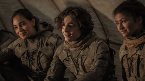 Souheila Yacoub, Timothée Chalamet et Zendaya dans Dune 2