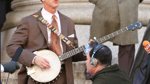 Tournage du biopic de Bob Dylan avec Timothée Chalamet et Edward Norton