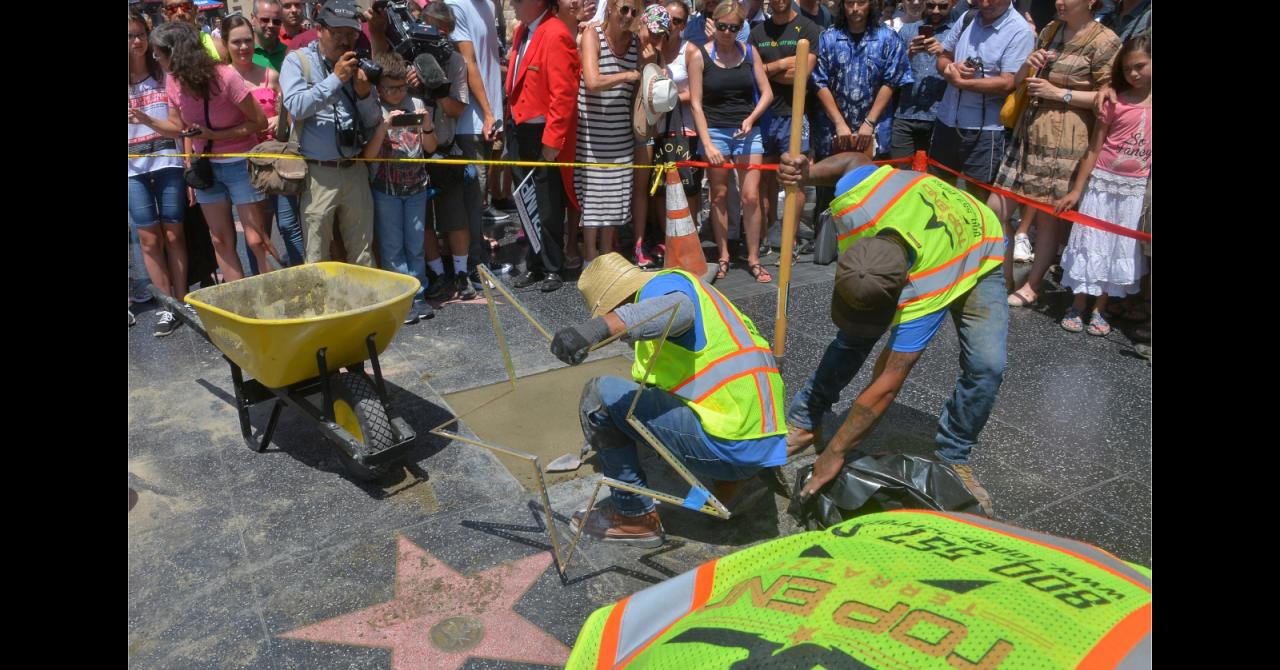 L'étoile de Donald Trump sur le Hollywood Boulevard