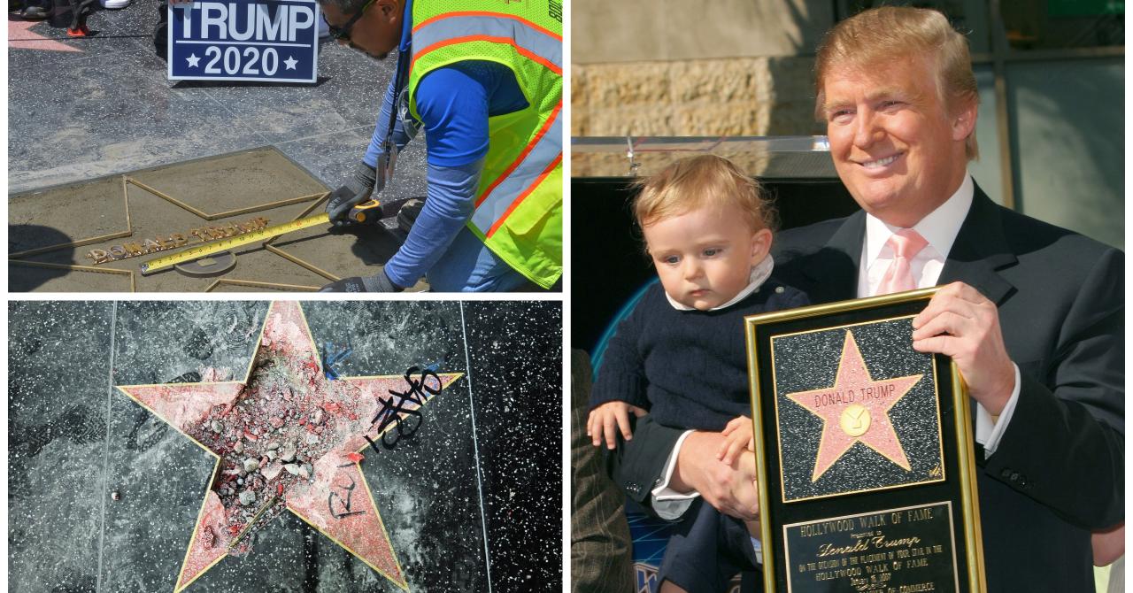 L'étoile de Donald Trump sur le Hollywood Boulevard