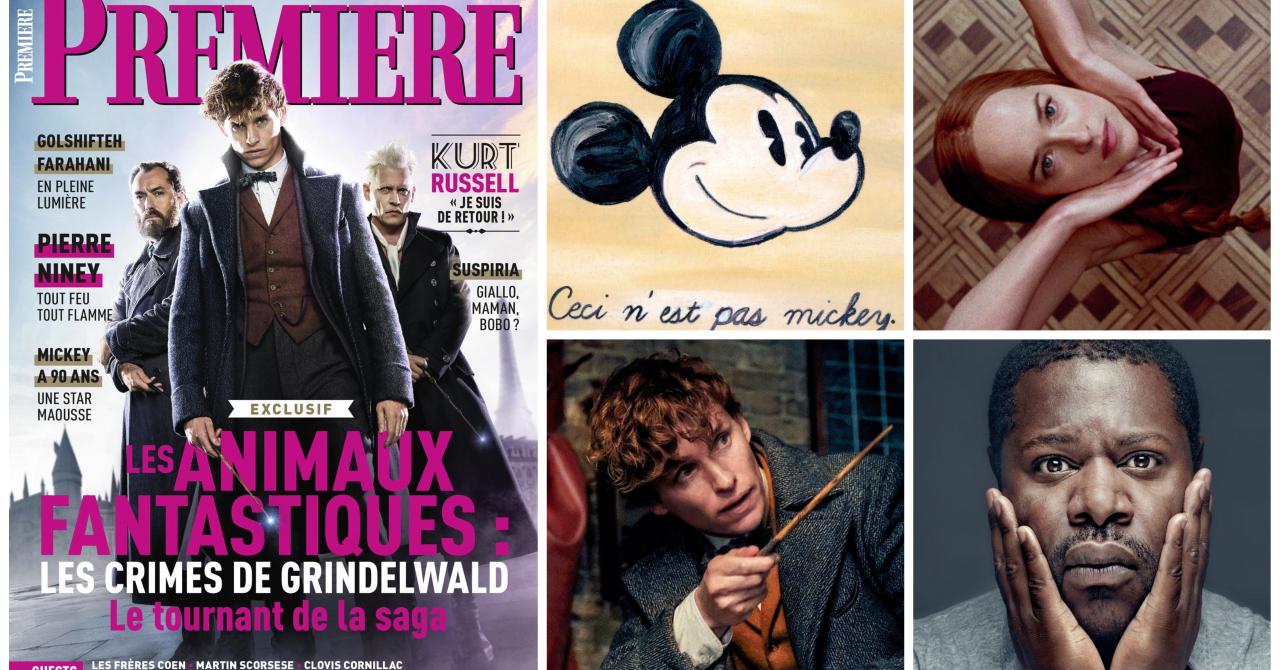 Première n°490 : Les Animaux fantastiques 2, les 90 ans de Mickey, Kurt Russell, Suspiria, Steve McQueen...