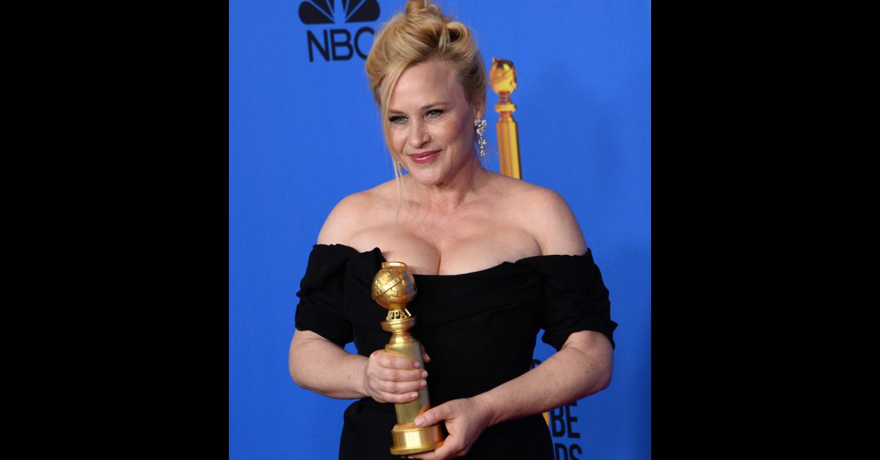 Les plus belles photos des Golden Globes 2019 : Patricia Arquette (meilleure actrice pour Escape at Dannemora)