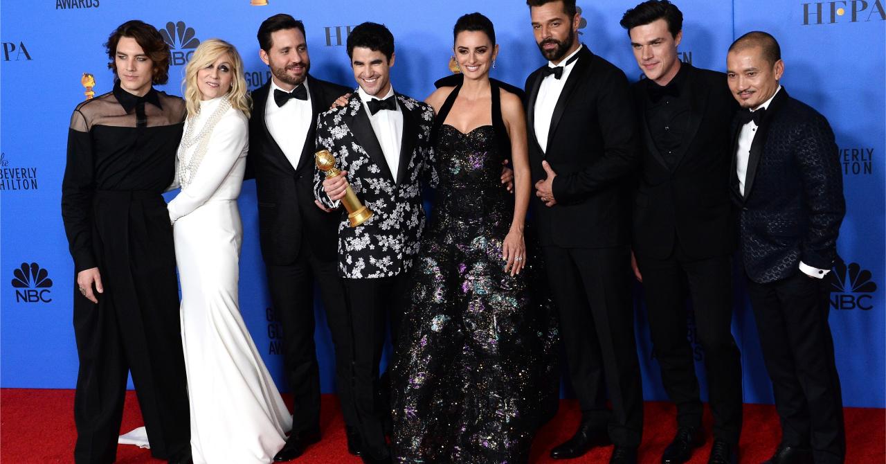 Les plus belles photos des Golden Globes 2019 : L'équipe de The Assassination of Gianni Versace: American Crime Story (meilleure mini-série)