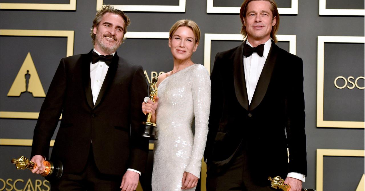 Oscars 2020 : Joaquin Phoenix (meilleur acteur), Renee Zellweger (meilleure actrice) et Brad Pitt (meilleur second rôle masculin