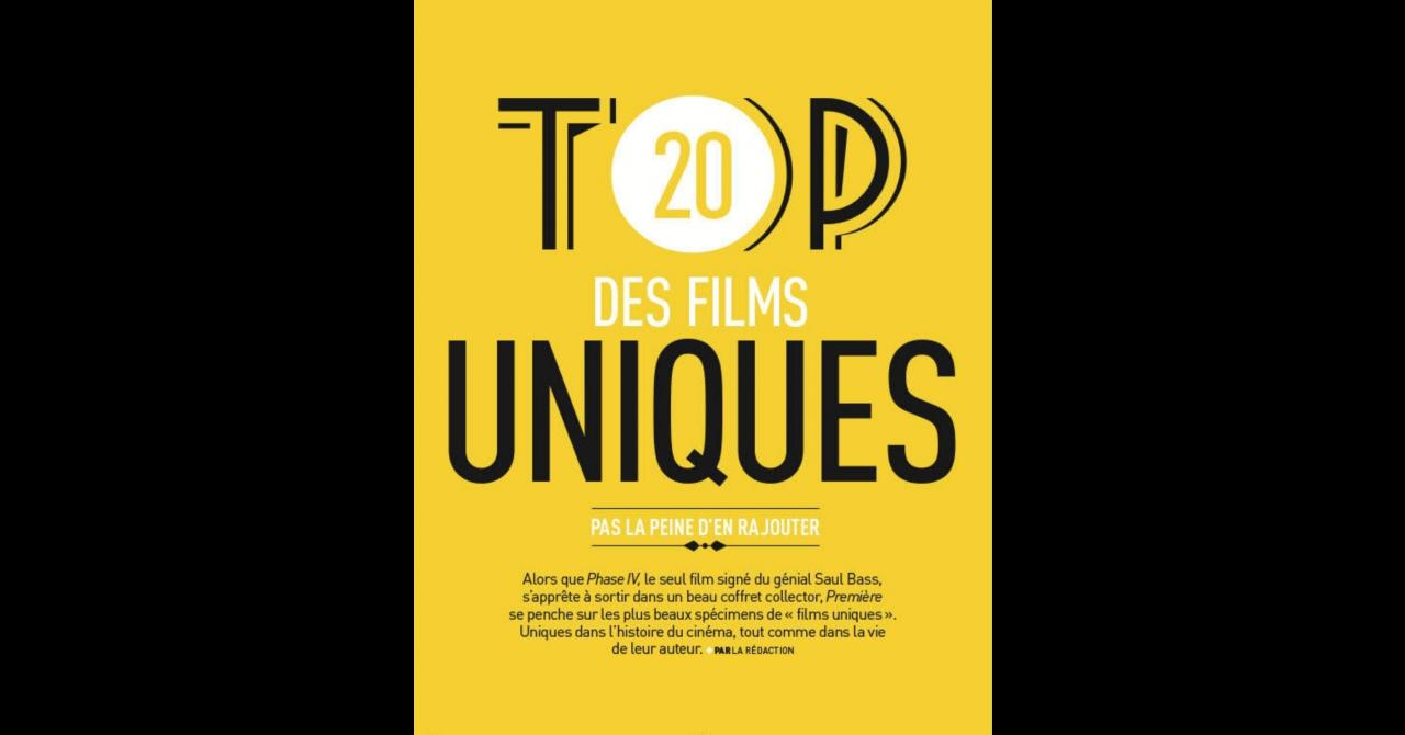 Première n°506 : Top 20 des films uniques