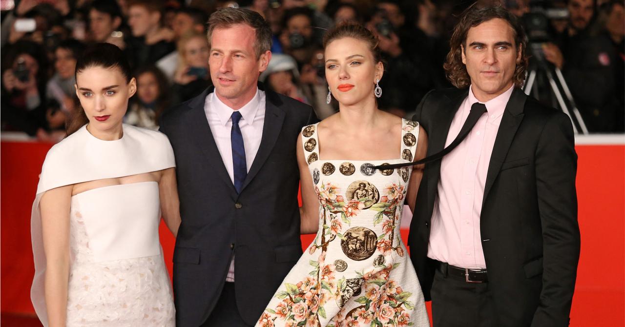 Rooney Mara, Spike Jonze, Scarlett Johansson et Joaquin Phoenix à l'avant-première de Her à Rome, en novembre 2013