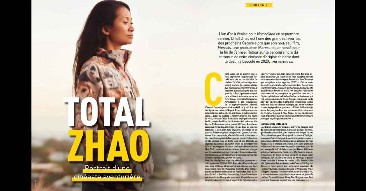 Première n°516 : Portrait de Chloé Zhao