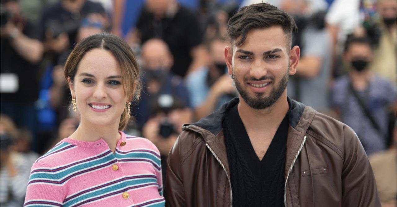 Cannes 2021 : Noémie Merlant et Gimi-Nicolae Covaci au photocall de Mi iubita, mon amour