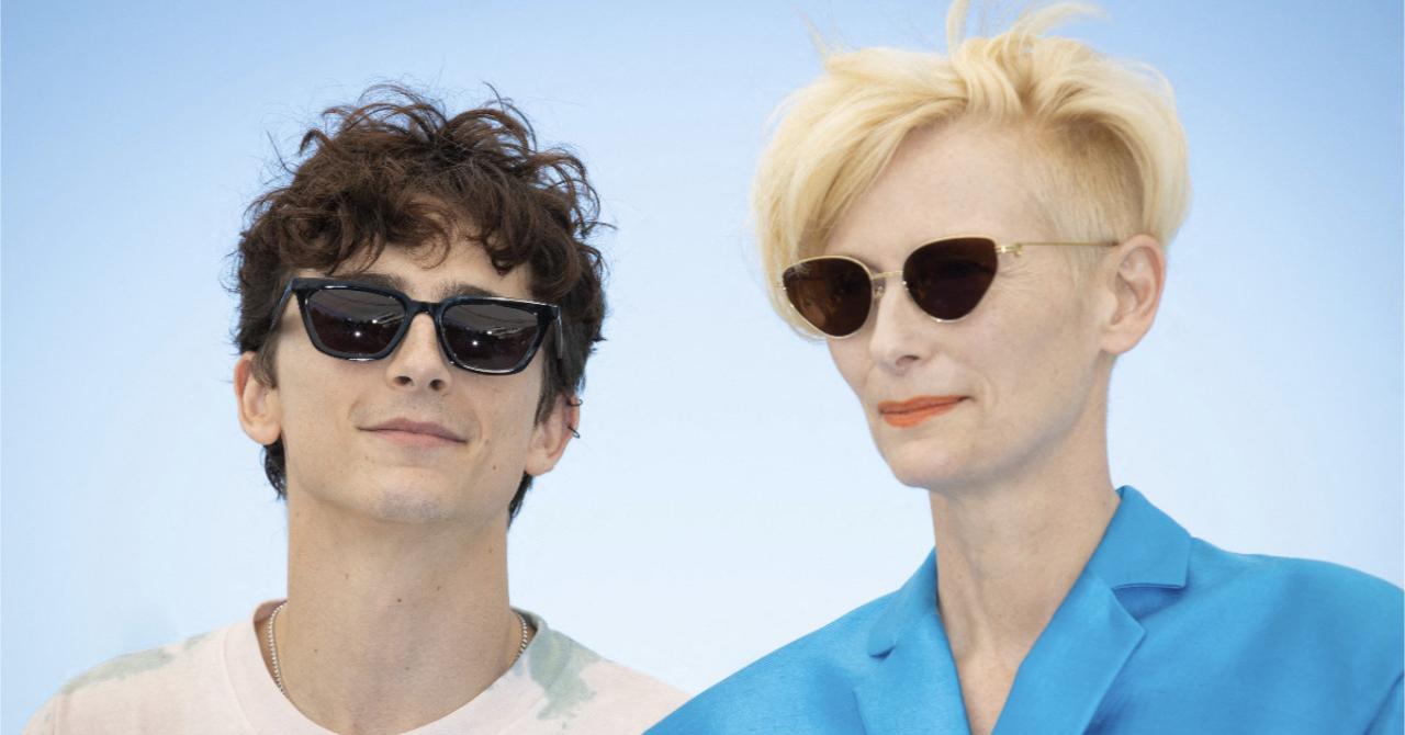 Cannes 2021 : Timothée Chalamet et Tilda Swinton au photocall de The French Dispatch