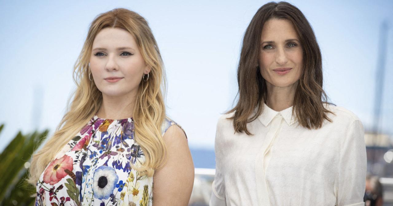 Abigail Breslin et Camille Cottin au photocall cannois de Stillwater