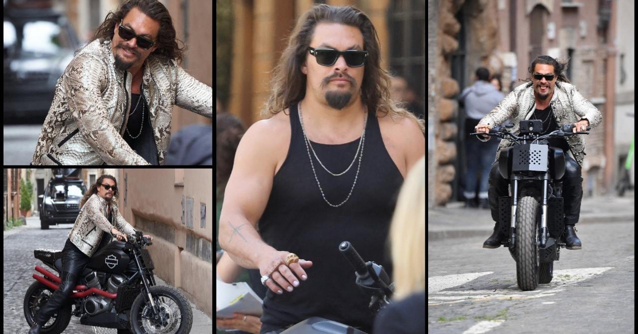 Jason Momoa s'éclate sur le tournage de Fast & Furious 10 à Rome