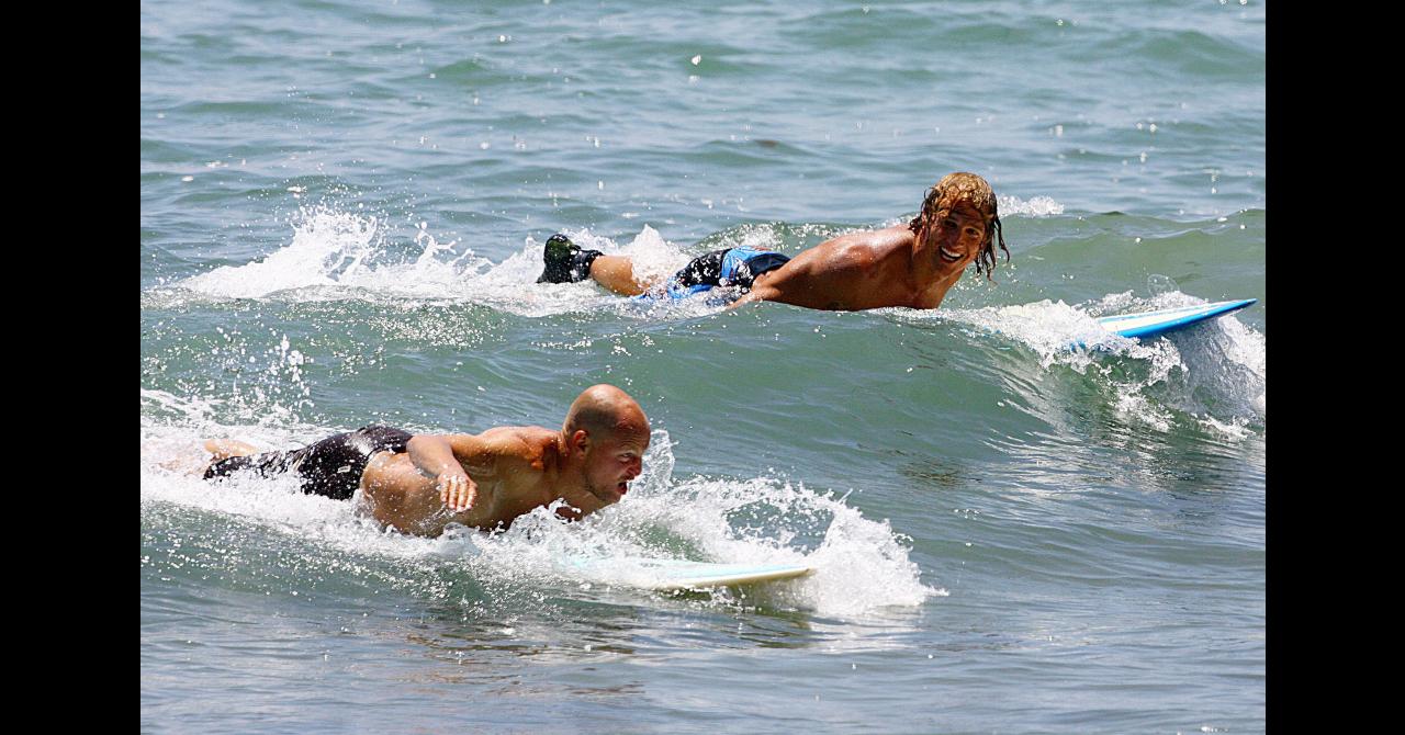 Woody Harrelson et Matthew McConaughey sur le tournage de Surfer, Dude