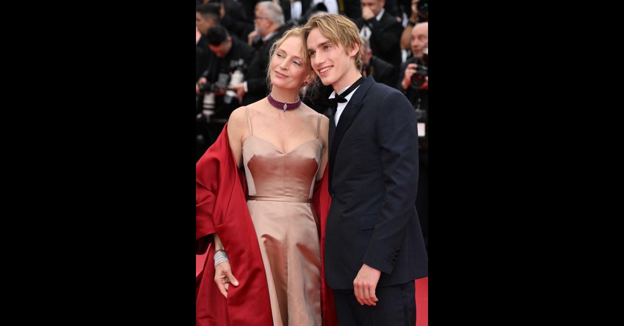 Cannes 2023 - Jour 1 : Uma Thurman et son fils Levon Roan Thurman-Hawke