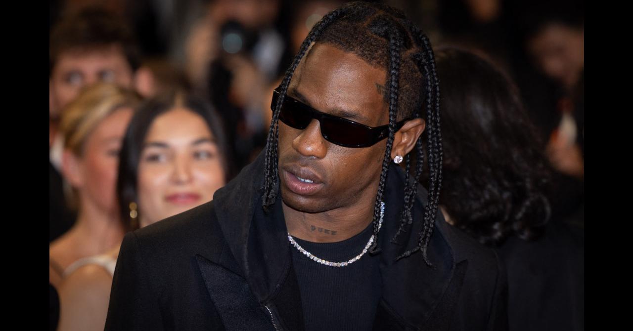 Travis Scott à la montée des marches de The Idol