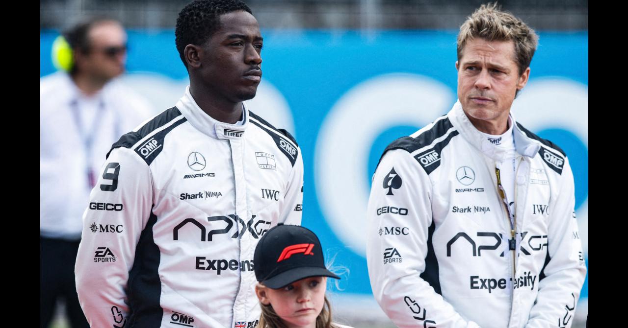 Brad Pitt à Silverstone pour son film de Formule 1