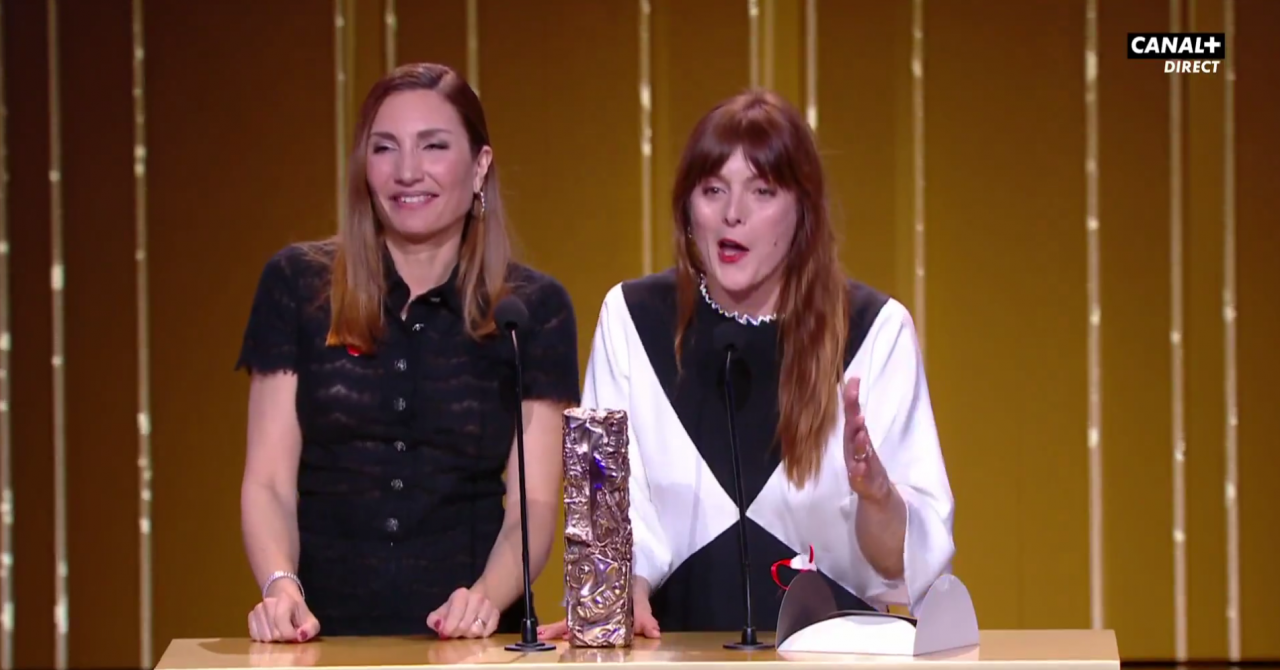 Les gagnants des César 2024 en photos : Valérie Donzelli et Audrey Diwan ont gagné le César de la meilleure adaptation pour L’Amour et les Forêts