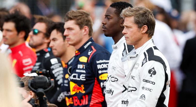 Brad Pitt à Silverstone pour son film de Formule 1