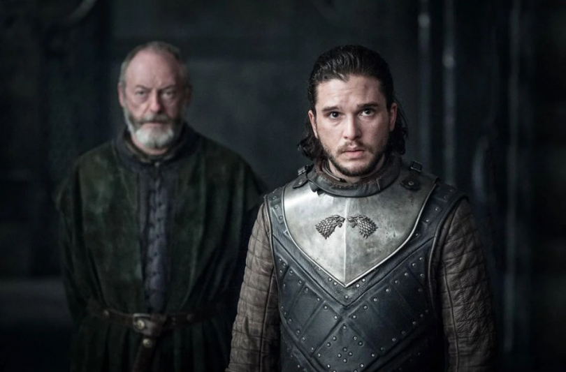 Liam Cunningham et Kit Harington dans Game of Thrones