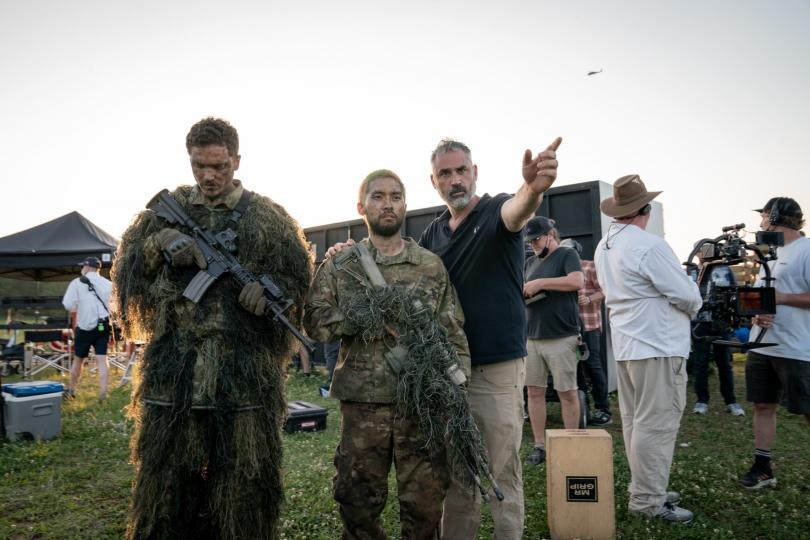 Alex Garland sur le tournage de Civil War